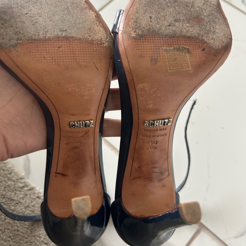 SCHUTZ Dark Blue Heels size 9 - Picture 3 of 3